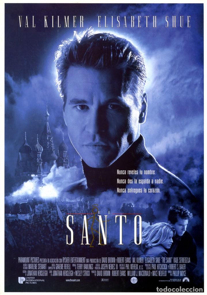 Cine: EL SANTO (GU&Iacute;A ORIGINAL DOBLE CON FOTOS DE SU ESTRENO EN ESPA&Ntilde;A) VAL KILMER