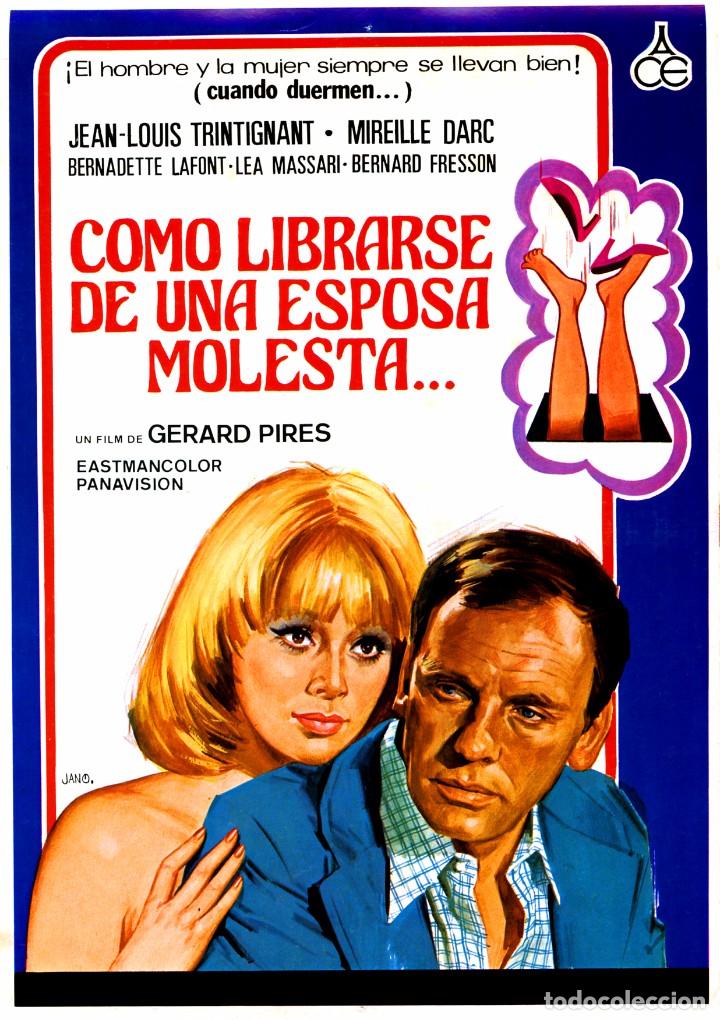Cine: COMO LIBRARSE DE UNA ESPOSA MOLESTA... (GU&Iacute;A ORIGINAL DOBLE CON FOTOS DE SU ESTRENO) MIREILLE DARC