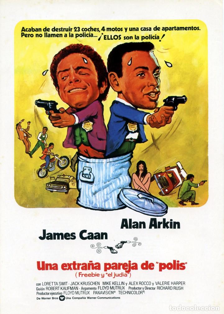 Cine: UNA EXTRA&Ntilde;A PAREJA DE POLIS (GU&Iacute;A ORIGINAL DOBLE CON FOTOS DE SU ESTRENO) JAMES CAAN - ALAN ARKIN