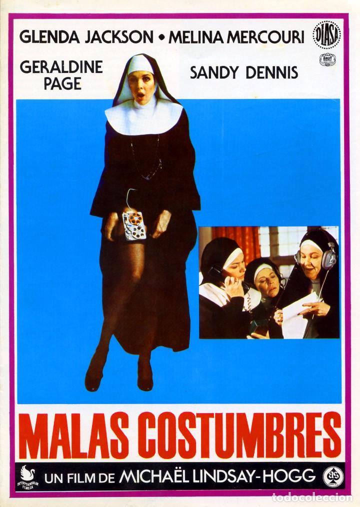 Cine: MALAS COSTUMBRES (GU&Iacute;A ORIGINAL DOBLE CON FOTOS DE SU ESTRENO) GLENDA JACKSON -MELINA MERCOURI