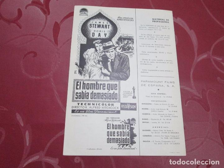 Cine: EL HOMBRE QUE SABIA DEMASIADO - JAMES STEWART - PARAMOUNT - Foto 3 - 68981077