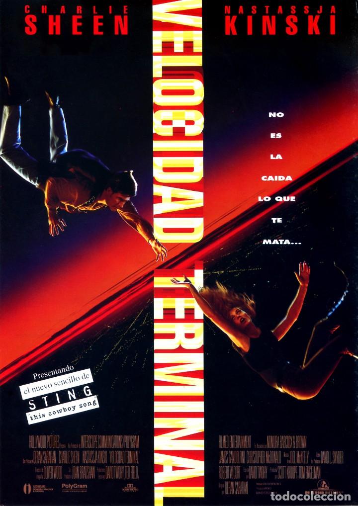 Cine: VELOCIDAD TERMINAL (GU&Iacute;A ORIGINAL DOBLE CON FOTOS DE SU ESTRENO EN ESPA&Ntilde;A) NASTASSJA KINSKI