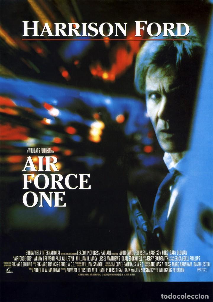 Cine: AIR FORCE ONE EL AVI&Oacute;N DEL PRESIDENTE (GU&Iacute;A ORIGINAL DOBLE CON FOTOS DE SU ESTRENO EN ESPA&Ntilde;A)