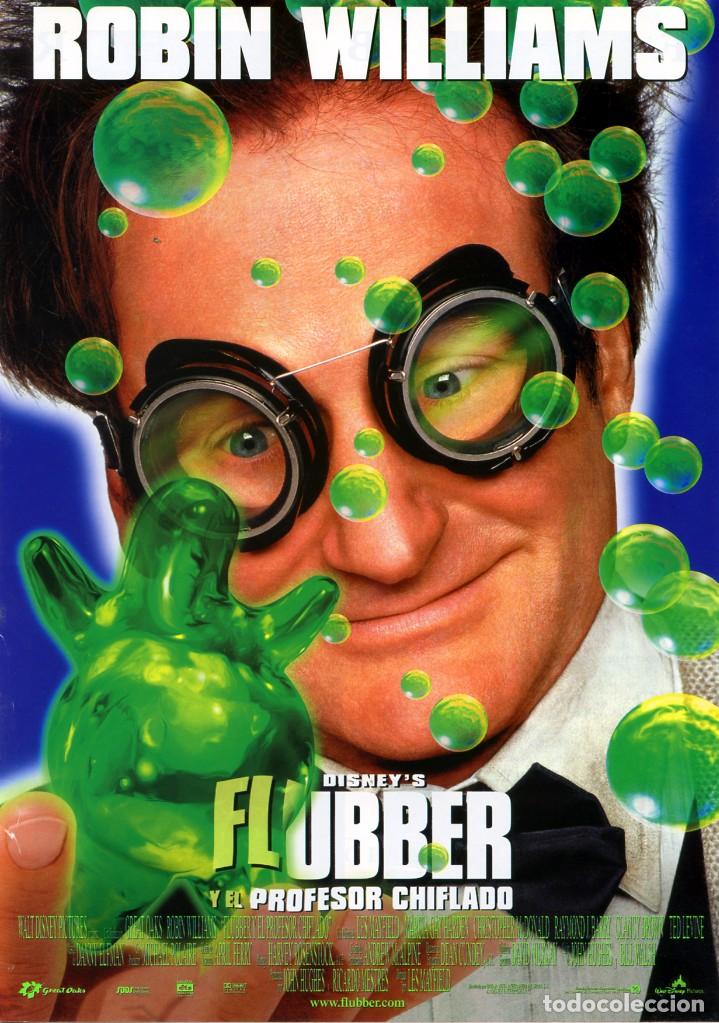 Cinema: FLUBBER Y EL PROFESOR CHIFLADO (GU&Iacute;A ORIGINAL DOBLE CON FOTOS DE SU ESTRENO) ROBIN WILLIAMS