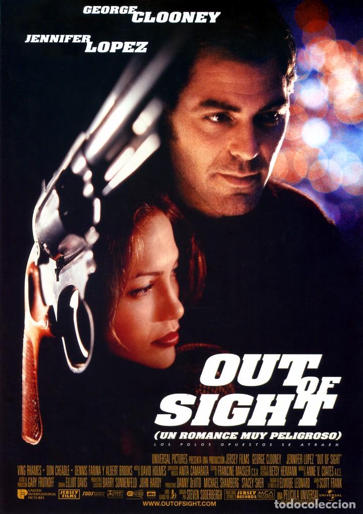 Cinema: OUT OF SIGHT UN ROMANCE MUY PELIGROSO  (GU&Iacute;A ORIGINAL DOBLE CON FOTOS DE SU ESTRENO) JENNIFER LOPEZ