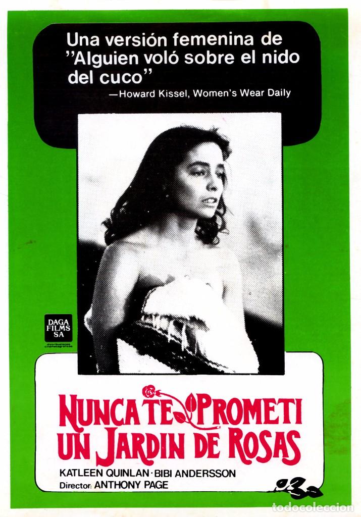 Cinema: NUNCA TE PROMETI UN JARDIN DE ROSAS (GU&Iacute;A ORIGINA SIMPLE DE SU ESTRENO EN ESPA&Ntilde;A)