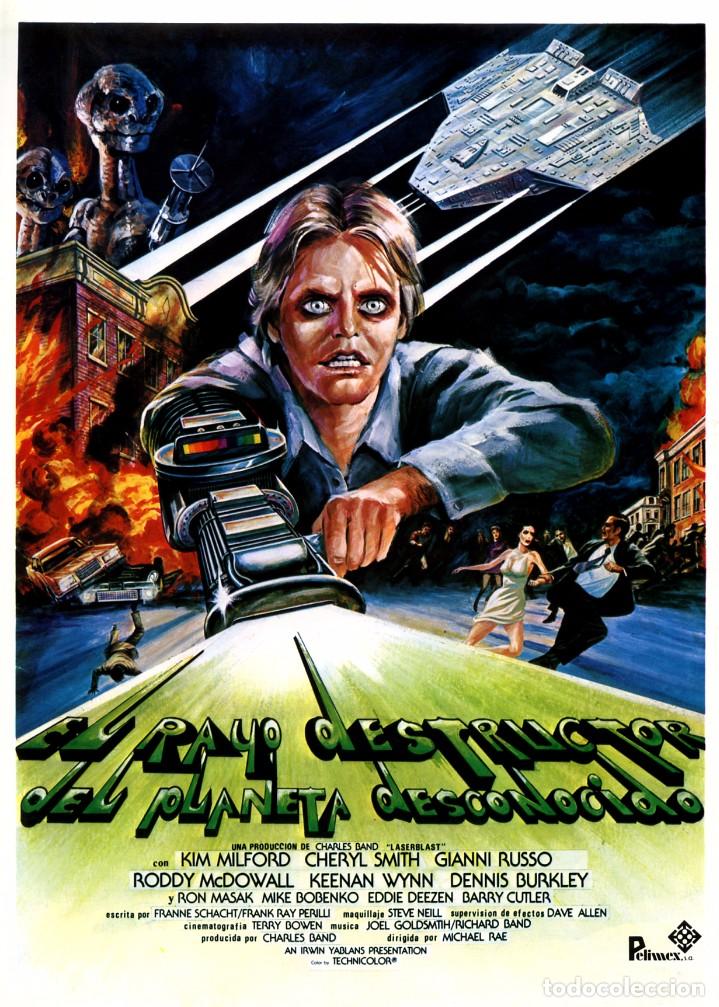 Cine: EL RAYO DESTRUCTOR DEL PLANETA DESCONOCIDO (GU&Iacute;A ORIGINAL SIMPLE CON FOTOS DE SU ESTRENO EN ESPA&Ntilde;A)