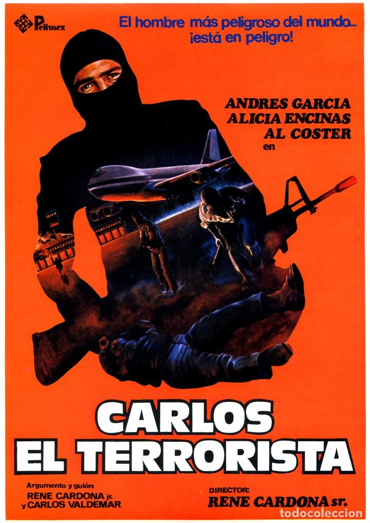 Cine: CARLOS EL TERRORISTA (GU&Iacute;A ORIGINAL SIMPLE CON FOTOS DE SU ESTRENO EN ESPA&Ntilde;A)