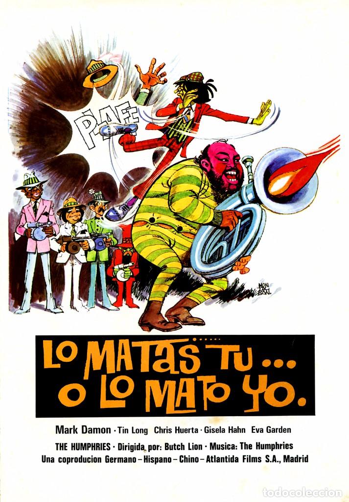 Cinema: LO MATAS TU... O LO MATO YO (GU&Iacute;A ORIGINAL DOBLE CON FOTOS 4 P&Aacute;GINAS DE SU ESTRENO EN ESPA&Ntilde;A)