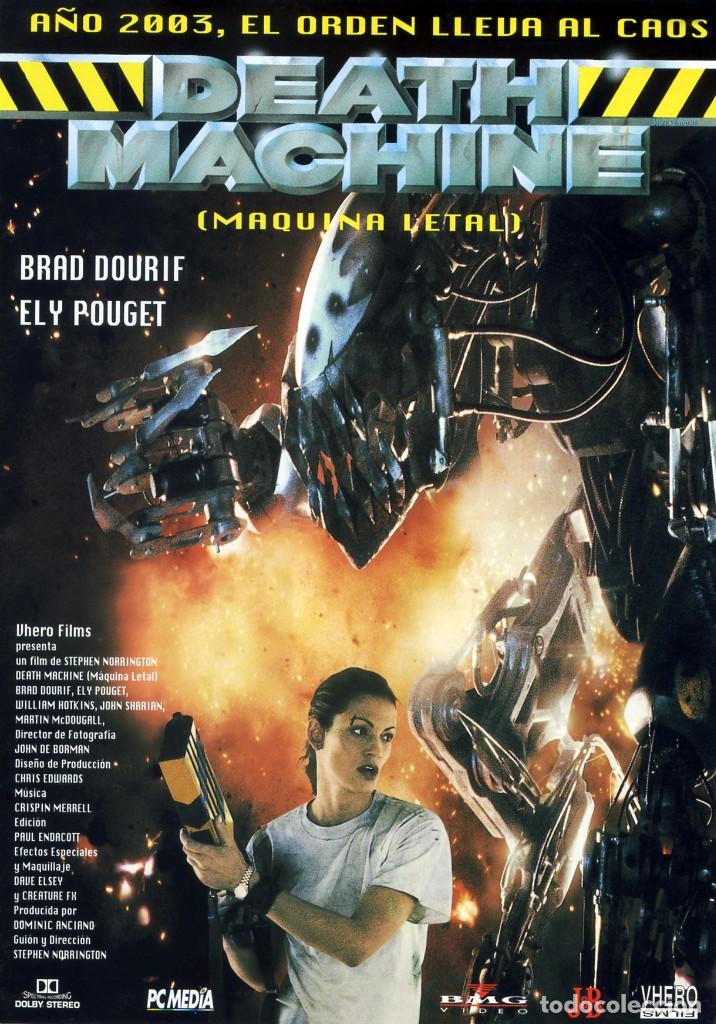 Cinema: DEATH MACHINE (MAQUINA LETAL) (GU&Iacute;A ORIGINAL SIMPLE CON FOTOS DE SU ESTRENO EN ESPA&Ntilde;A)