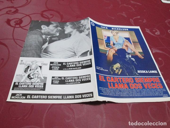 Cinema: EL CARTERO SIEMPRE LLAMA DOS VECES - JACK NICHOLSON - DIASA