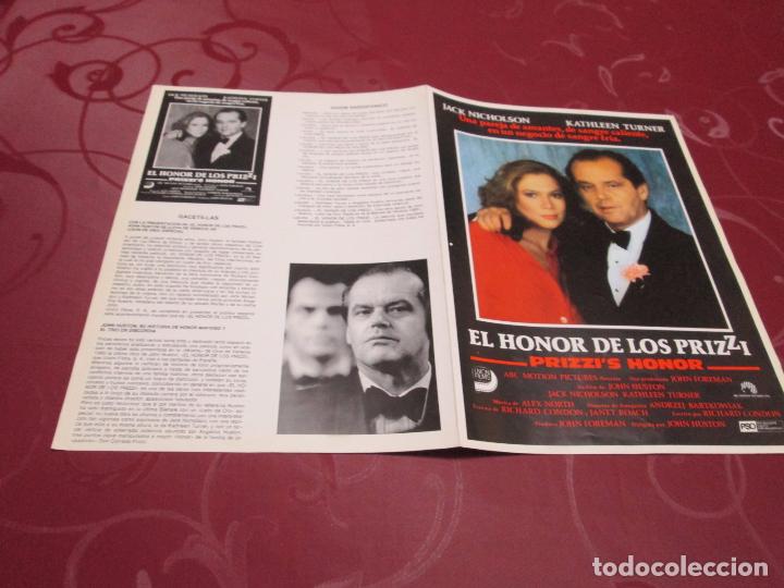 Cinema: EL HONOR DE LOS PRIZZI - JACK NICHOLSON - UNION FILMS