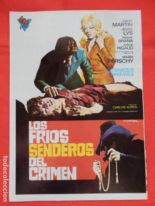 Cine: los frios senderos del crimen, guia doble, dany martin agata lys, 1973