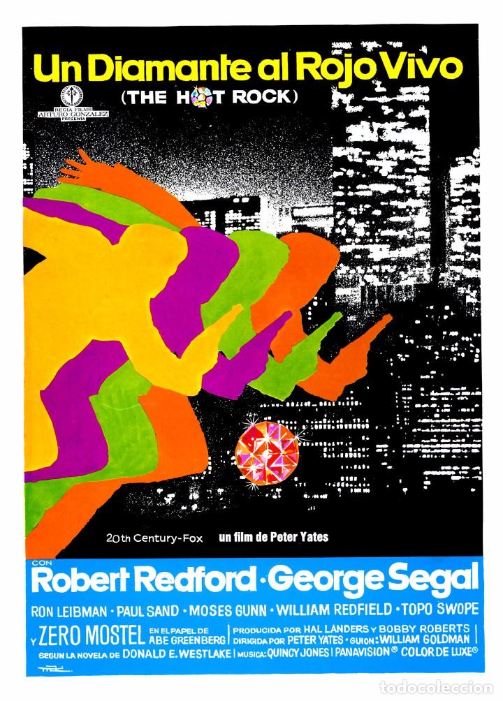 Cine: UN DIAMANTE AL ROJO VIVO (GU&Iacute;A ORIGINAL SIMPLE DE SU ESTRENO EN ESPA&Ntilde;A) ROBERT REDFORD  GEORGE SEGAL