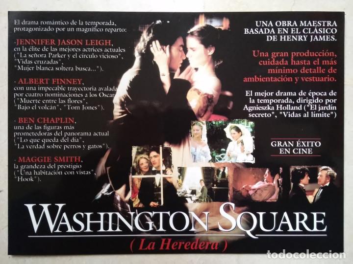 Cine: PUBLICIDAD ORIGINAL -A4- WASHINGTON SQUARE - ARCHIVO - JENNIFER JASON LEIGH - BEN CHAPLIN