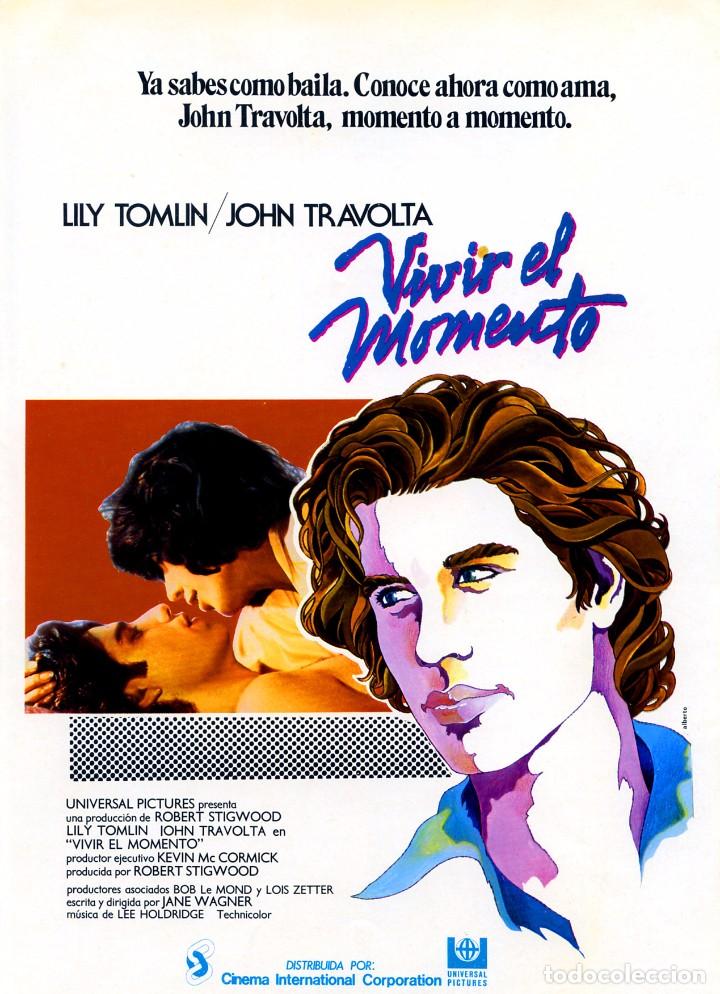 Cinema: VIVIR EL MOMENTO (GU&Iacute;A ORIGINAL DOBLE CON FOTOS DE SU ESTRENO EN ESPA&Ntilde;A) JOHN TRAVOLTA
