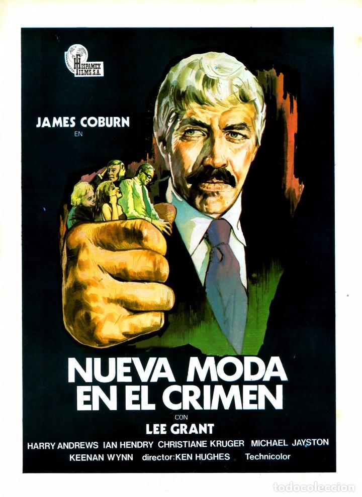 Cinema: NUEVA MODA EN EL CRIMEN (GU&Iacute;A ORIGINAL DOBLE CON FOTOS DE SU ESTRENO EN ESPA&Ntilde;A) JAMES COBURN