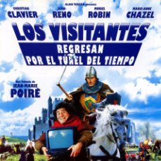 Cine: LOS VISITANTES REGRESAN POR EL TÚNEL DEL TIEMPO (GUÍA ORIGINAL DOBLE CON FOTOS DE SU ESTRENO) 