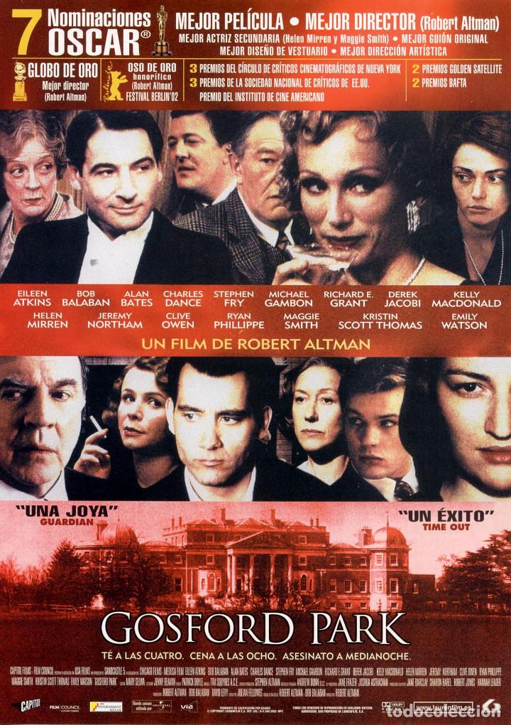 Cine: GOSFORD PARK (GU&Iacute;A ORIGINAL SIMPLE CON FOTOS DE SU ESTRENO EN ESPA&Ntilde;A)