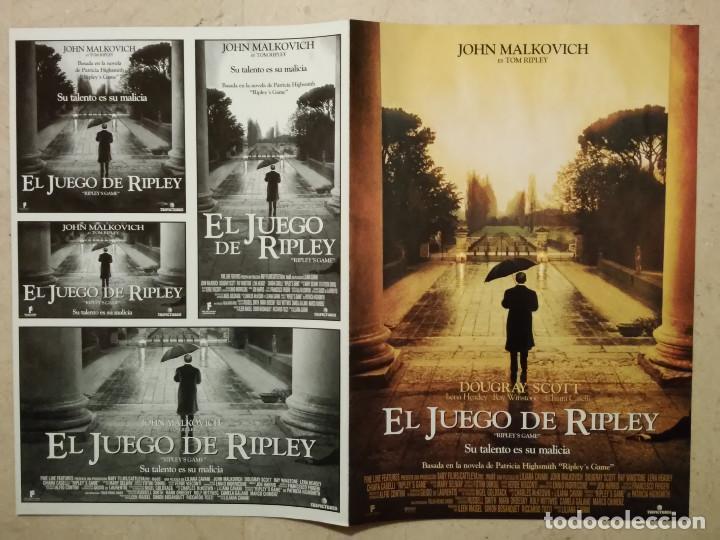Kino: GUIA ORIGINAL DOBLE -A4- EL JUEGO DE RIPLEY - ARCHIVO - SUSPENSE - JOHN MALKOVICH