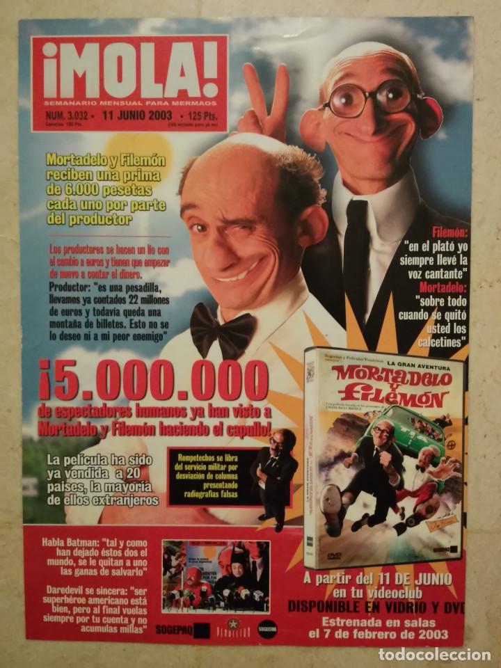 Cine: LAMINA PUBLICIDAD -A4- MORTADELO Y FILEMON - ARCHIVO - CINE ESPA&Ntilde;OL - LA GRAN AVENTURA