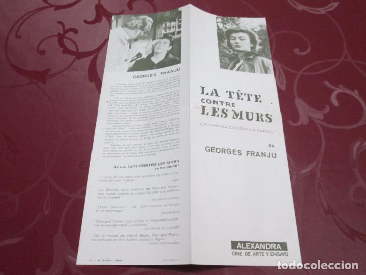 Cinema: LA TETE CONTRE LES MURS - PIERRE BRASSEUR - ALEXANDRA CINE DE ARTE Y ENSAYO - BARCINO FILMS