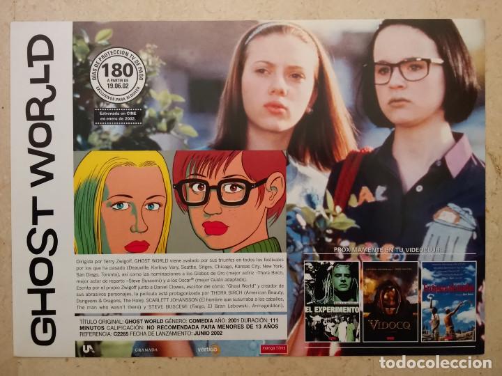 Cine: GUIA DE VIDEOCLUB ORIGINAL -A4- GHOST WORLD - Scarlett Johansson - Thora Birch