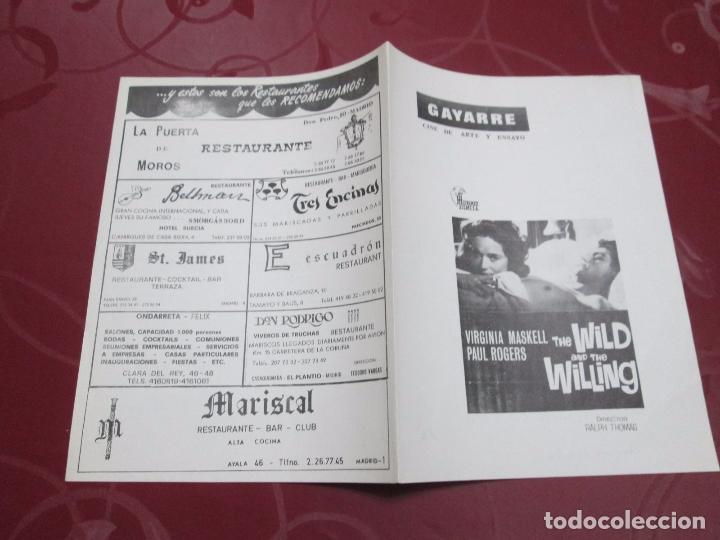 Cin&eacute;ma: THE WILD AND THE WILLING - VIRGINIA MASKELL - GAYARRE CINE DE ARTE Y ENSAYO