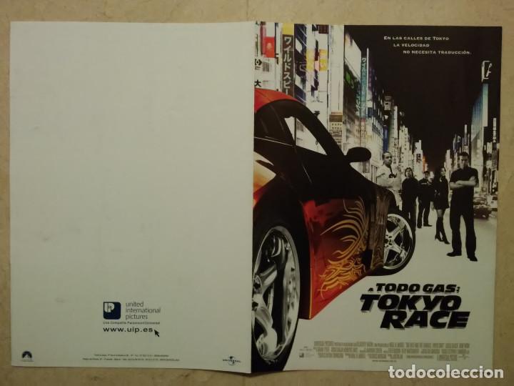 Cine: GUIA ORIGINAL DOBLE -A4- TODO GAS TOKYO RACE - ARCHIVO - COCHES CARRERAS