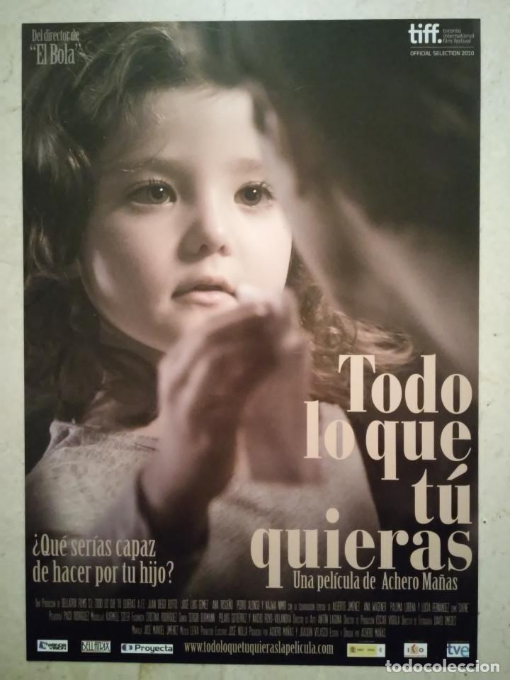 Cine: GUIA ORIGINAL -A4- TODO LO QUE TU QUIERAS - ARCHIVO - ACHERO MA&Ntilde;AS