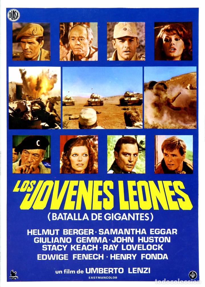 Cinema: LOS JOVENES LEONES (GU&Iacute;A ORIGINAL DOBLE CON FOTOS DE SU ESTRENO EN ESPA&Ntilde;A) GIULIANO GEMMA