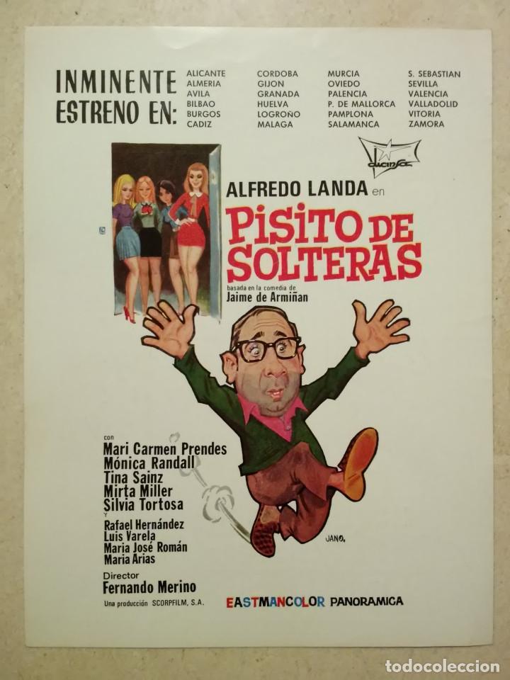 Cine: LAMINA A&Ntilde;OS 70s -A4- PISITO DE SOLTERAS - ALFREDO LANDA - JANO - CINE ESPA&Ntilde;OL