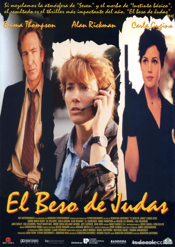 Cine: EL BESO DE JUDAS (GU&Iacute;A ORIGINAL DOBLE CON FOTOS DE SU ESTRENO EN ESPA&Ntilde;A)