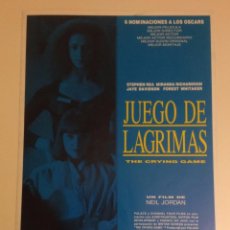Cine: JUEGO DE LAGRIMAS (1992). Lote 79842457