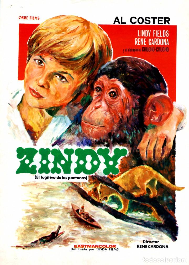 Cinema: ZINDY (EL FUGITIVO DE LOS PANTANOS) (GU&Iacute;A ORIGINAL SIMPLE DE SU ESTRENO EN ESPA&Ntilde;A TUSISA FILMS)