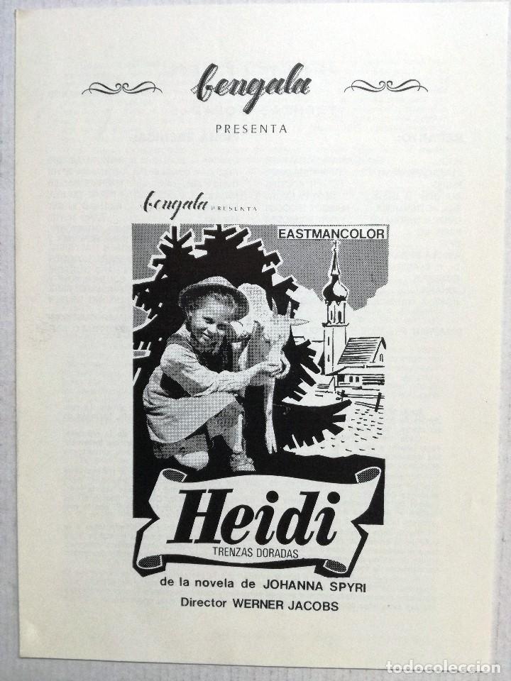 Cine: HEIDI, TRENZAS DORADAS -