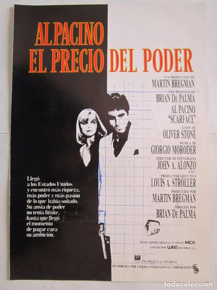 Cinema: CARTEL DE CINE 20X30 EL PRECIO DEL PODER DE BRIAN DE PALMA AL PACINO-MICHELLE PFEIFFER