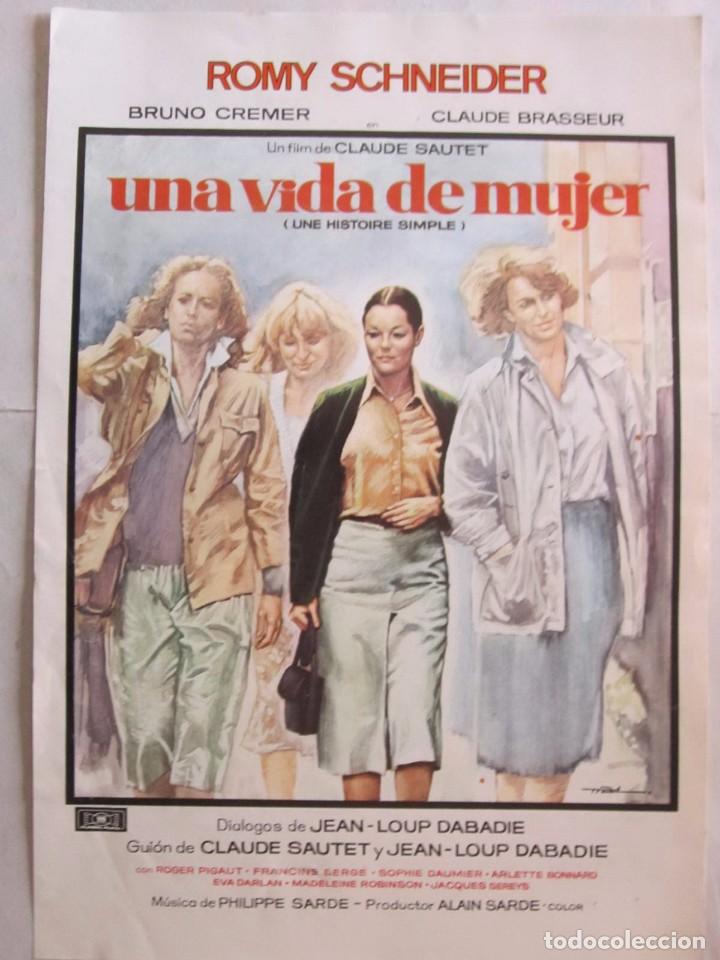 Cine: CARTEL DE CINE 20X30 UNA VIDA DE MUJER DE CLAUDE SAUTET CON ROMY SCHNEIDER Y CLAUDE BRASSEUR