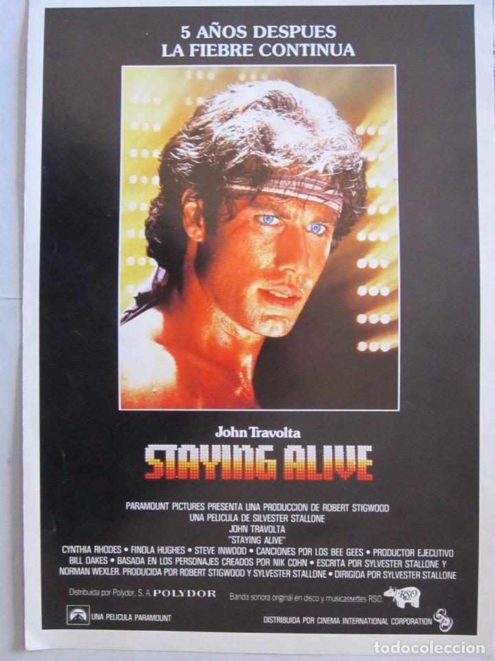 Cinema: CARTEL DE CINE 20X30 STAYING ALIVE CON JOHN TRAVOLTA