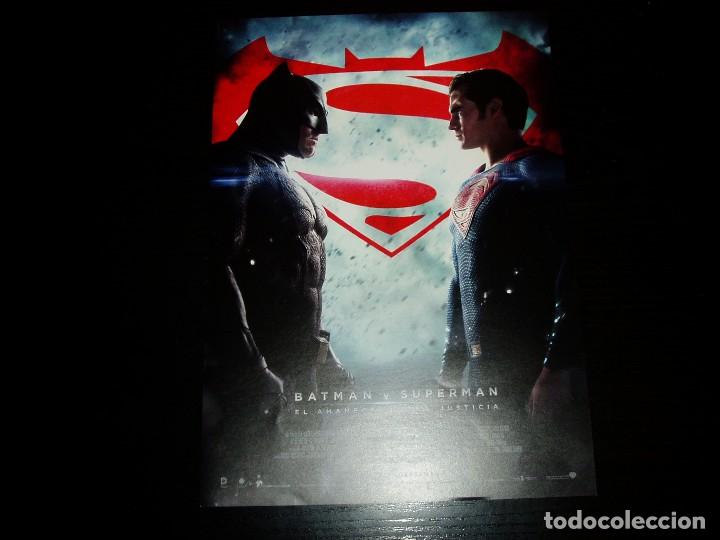 Cine: BATMAN V SUPERMAN. EL AMANECER DE LA JUSTICIA. GU&Iacute;A PUBLICITARIA SENCILLA ORIGINAL DE LA PEL&Iacute;CULA.