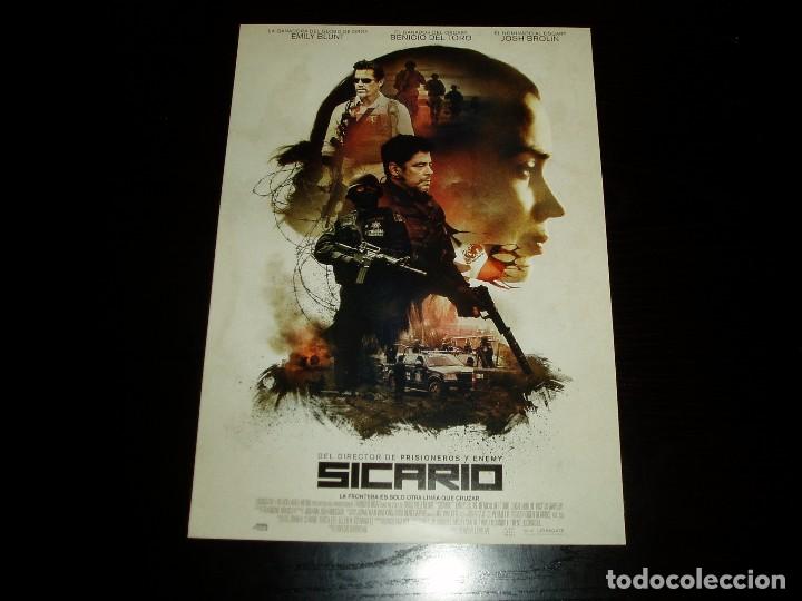 Cine: SICARIO. GU&Iacute;A PUBLICITARIA SENCILLA ORIGINAL DE LA PEL&Iacute;CULA. NUEVO. IMPECABLE.