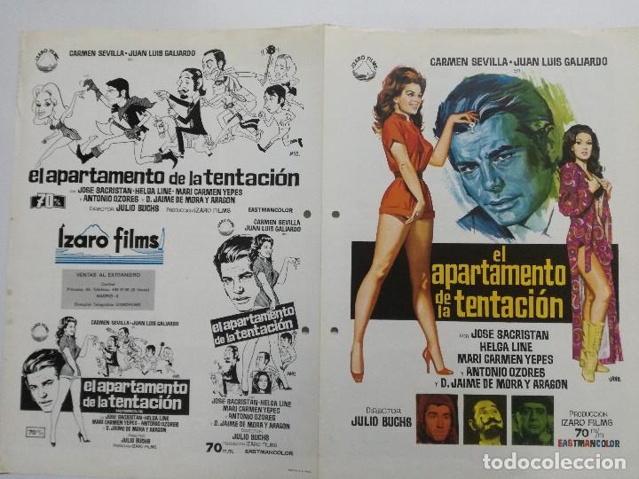 Cine: EL APARTAMENTO DE LA TENTACION - GUIA DOBLE - CARMEN SEVILLA / HELGA LINE - VER FOTOS Y DESCRIPCION