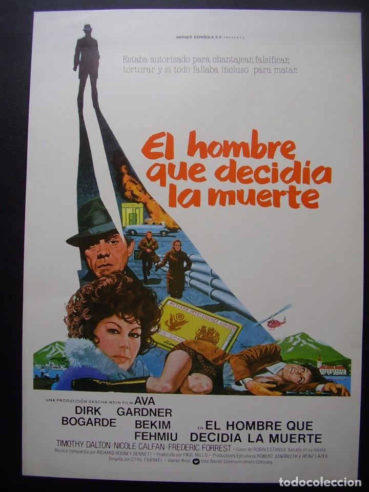 Cine: GU&Iacute;A PUBLICITARIA DE LA PEL&Iacute;CULA EL HOMBRE QUE DECID&Iacute;A LA MUERTE, AVA GARDNER, DIRK BOGARDE
