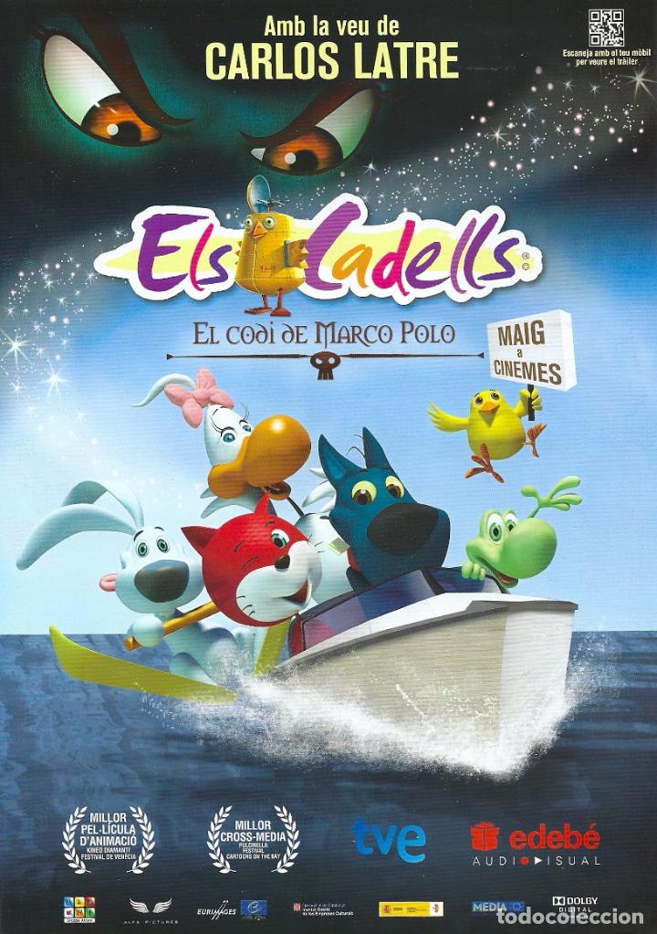 Cine: LOS CACHORROS EL CODIGO DE MARCO POLO (GU&Iacute;A PUBLICITARIA SIMPLE ORIGINAL) ANIMACION. EN CATALAN