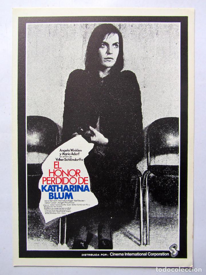 Cine: El honor perdido de Katharina Blum 1975. Guia publicitaria original. Angela Winkler, Mario Adorf