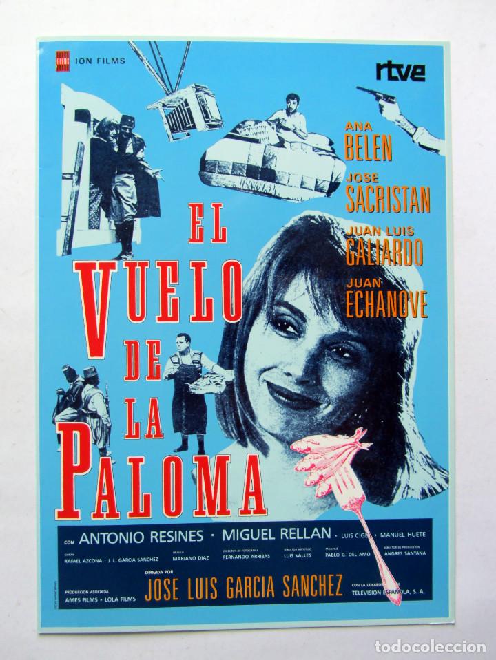 Cine: El vuelo de la paloma. Gu&iacute;a publicitaria original doble. Antonio Resines, Miguel Rellan