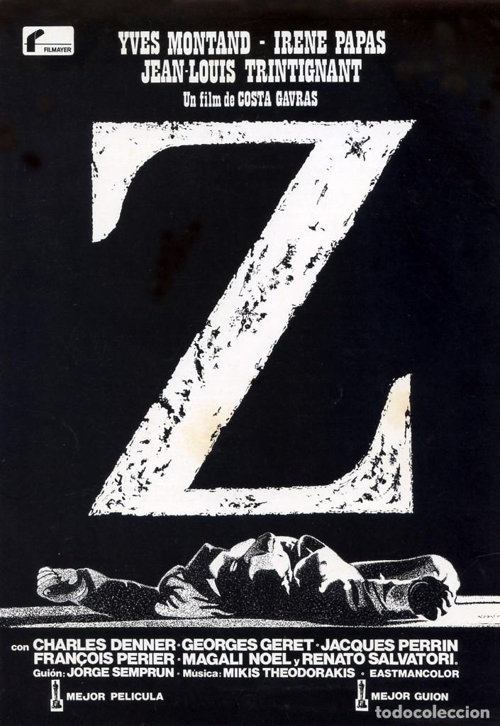 Cinema: Z (GU&Iacute;A ORIGINAL SIMPLE DE SU ESTRENO EN ESPA&Ntilde;A) YVES MONTAND - IRENE PAPAS - JEAN-LOUIS TRINTIGNANT