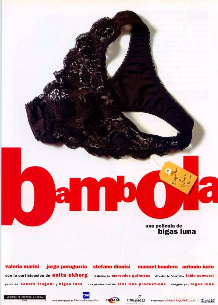 Cine: BAMBOLA (GU&Iacute;A ORIGINAL SIMPLE CON FOTOS DE SU ESTRENO EN ESPA&Ntilde;A) DIRECTOR BIGAS LUNA