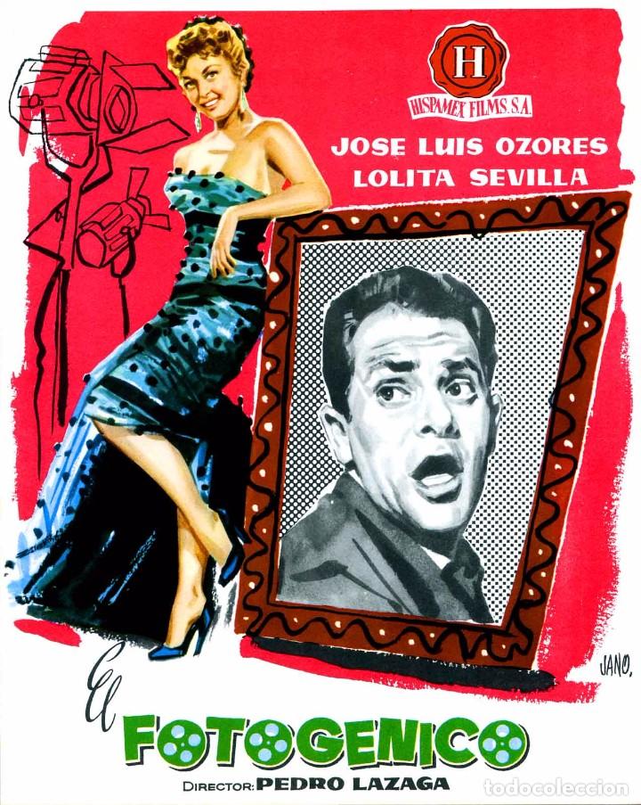 Cine: EL FOTOGENICO (GU&Iacute;A ORIGINAL SIMPLE DE SU ESTRENO EN ESPA&Ntilde;A) JOSE LUIS OZORES LOLITA SEVILLA