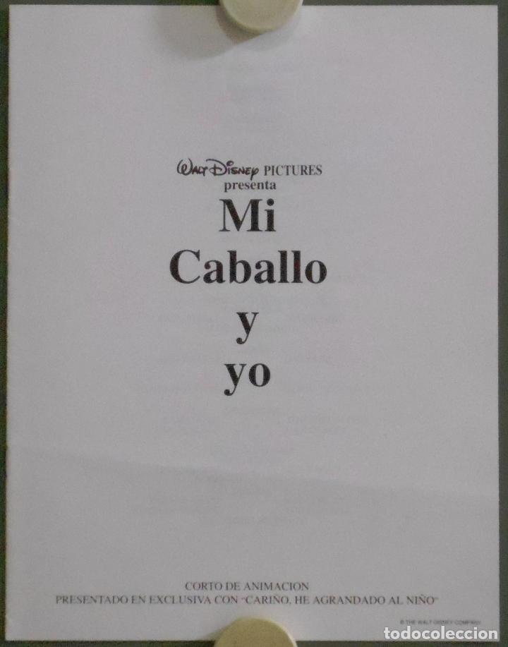 Cinema: G7765 MI CABALLO Y YO DISNEY ANIMACION GUIA ORIGINAL DOSSIER WALT DISNEY PICTURES ESTRENO